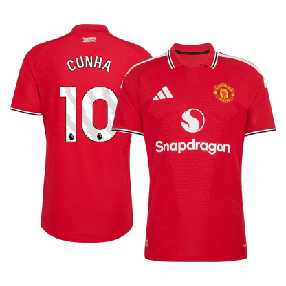 CUNHA #10 Manchester United Játékos Verzió Hazai Mez 2026/27 Piros