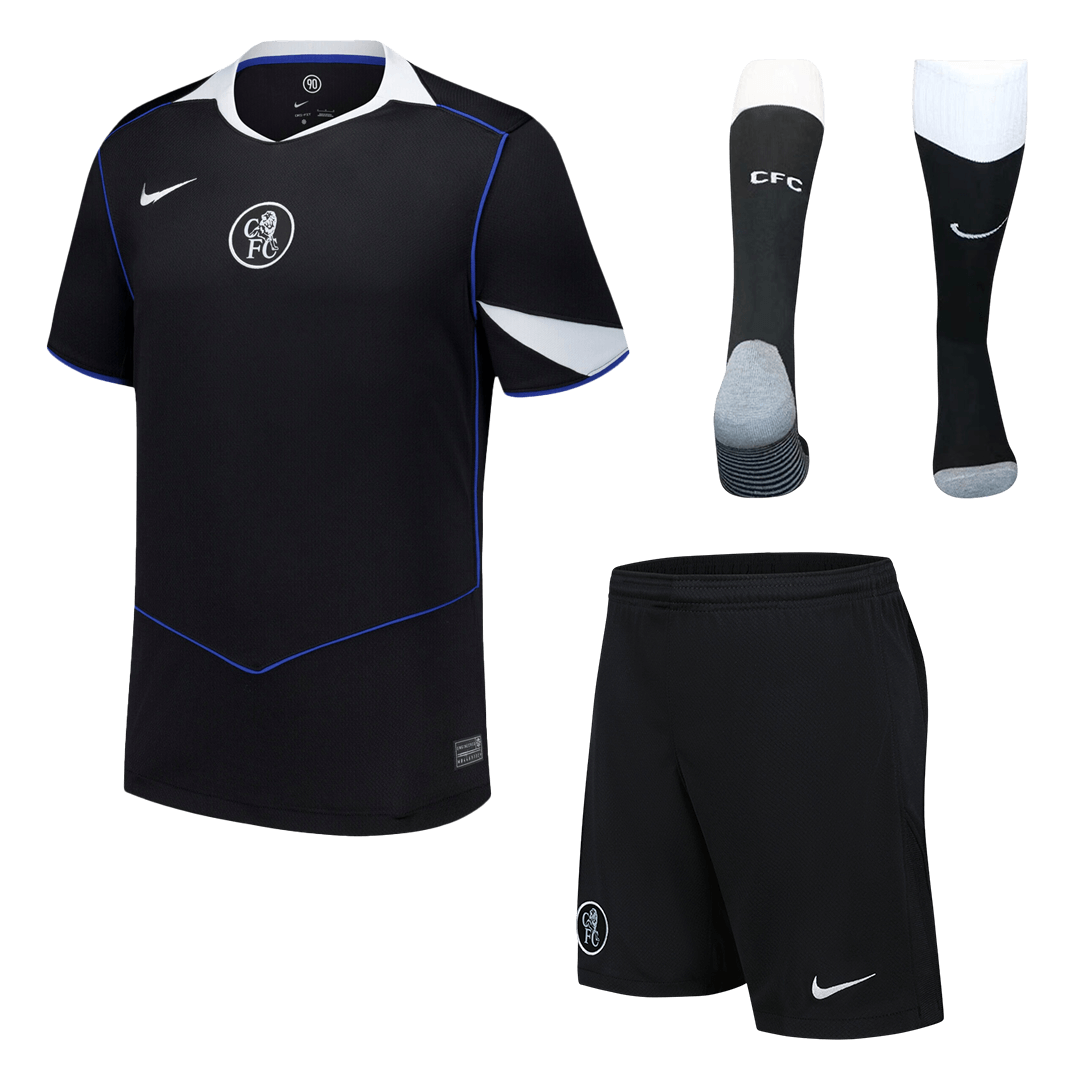 Chelsea Idegenbeli Harmadik Mez Szett (Mez+Nadrág+Zokni) 2025/26 Fekete