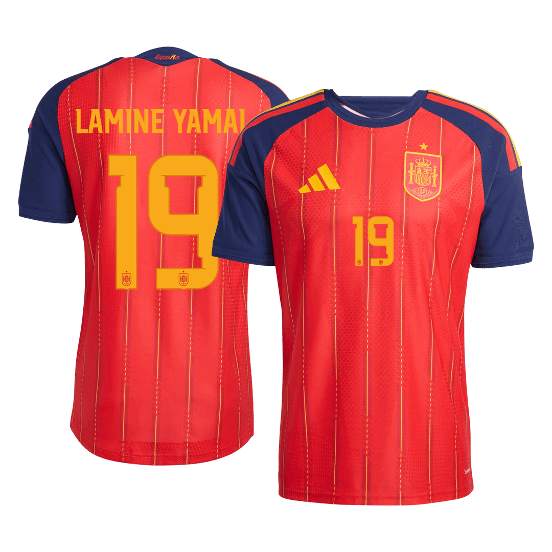 LAMINE YAMAL #19 Spain Játékos Verzió Hazai Világbajnoki Mez 2026 Piros
