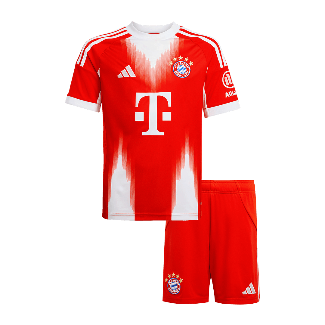 Gyerekek   Bayern Munich Otthon Soccer Mez Készlet(Mez+Rövidnadrág) 2025/26 Piros