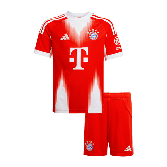 Gyerekek   Bayern Munich Otthon Soccer Mez Készlet(Mez+Rövidnadrág) 2025/26 Piros