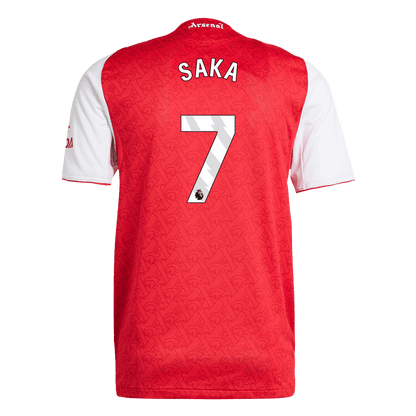 SAKA #7 Hiteles Arsenal Otthoni Soccer Mez 2025/26 Piros