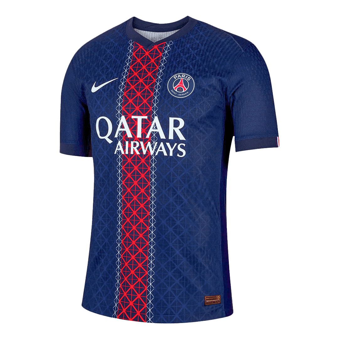 D.DOUÉ #14 Hiteles PSG Otthon Soccer Mez 2025/26 Haditengerészet