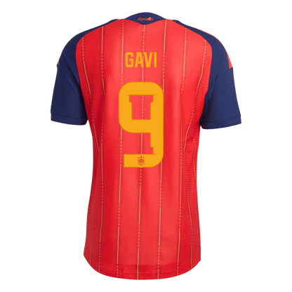 GAVI	 #9 Spain Játékos Verzió Hazai Mez Világbajnoki 2026 Piros