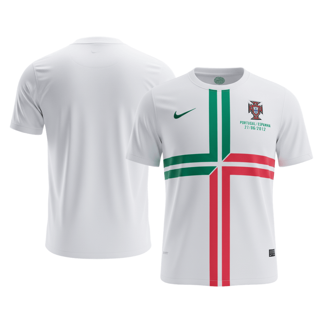 Portugal Idegenbeli Retro Futball Mez 2012 Fehér