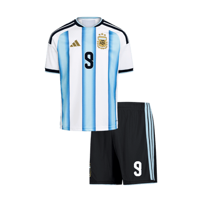 Argentina J.ÁLVAREZ #9 Gyerek Hazai Világbajnokság Mez Készlet(Mez+Nadrág) 2026