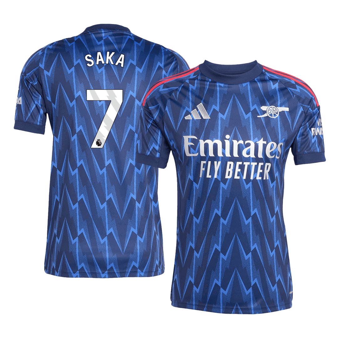 SAKA #7 Arsenal Idegenbeli Soccer Mez 2025/26 Kék
