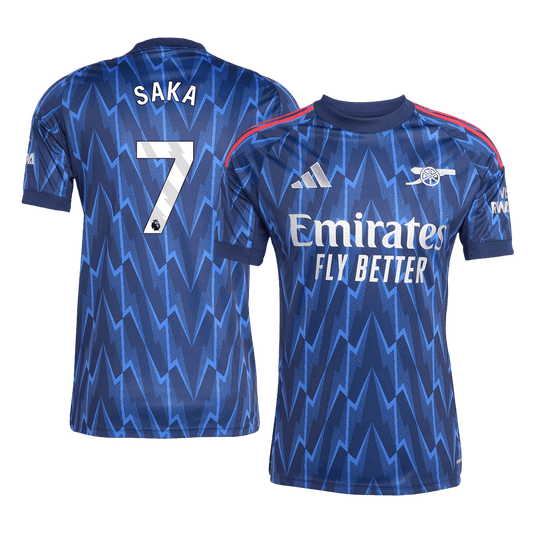 SAKA #7 Arsenal Idegenbeli Soccer Mez 2025/26 Kék