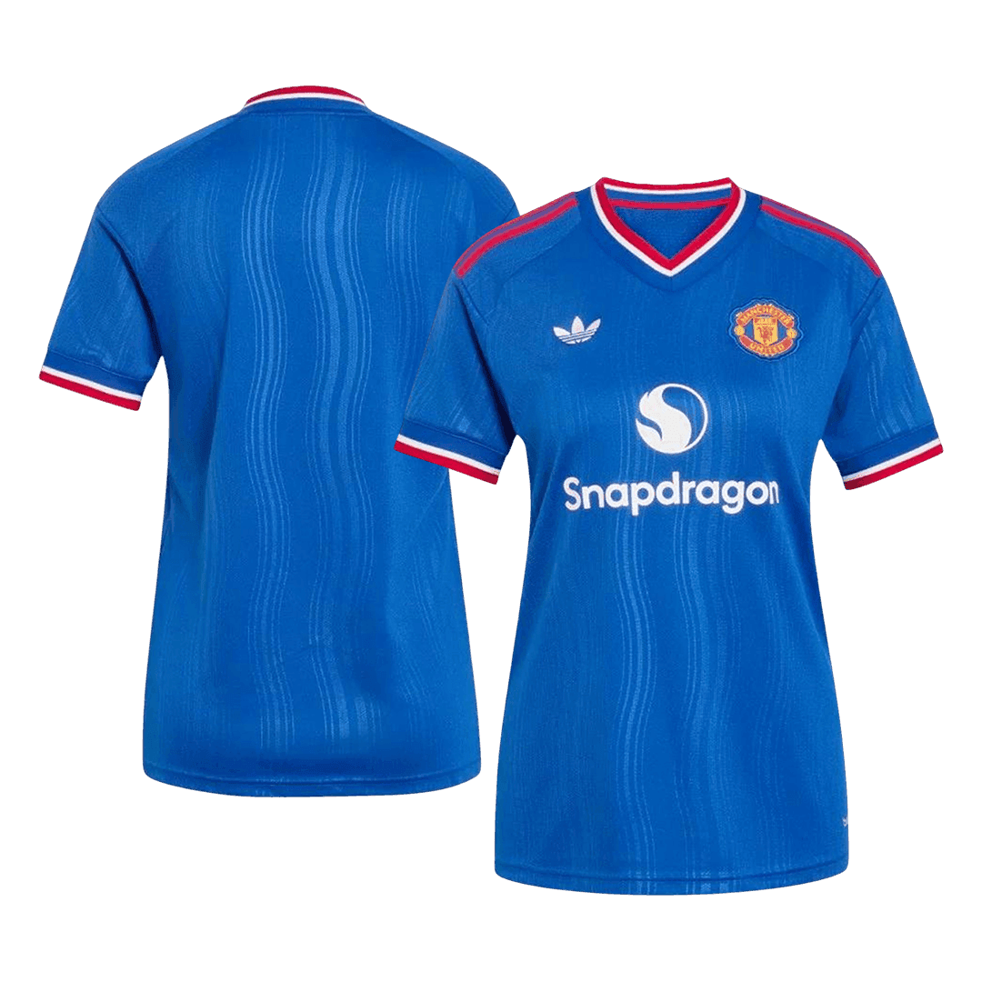 Női Manchester United Idegenbeli Futball Mez 2026/27 Kék