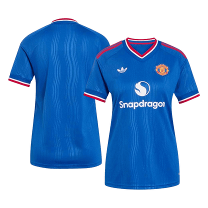 Női Manchester United Idegenbeli Futball Mez 2026/27 Kék