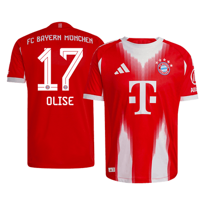 OLISE #17 Bayern Munich Játékos Otthon Mez 2025/26 Piros
