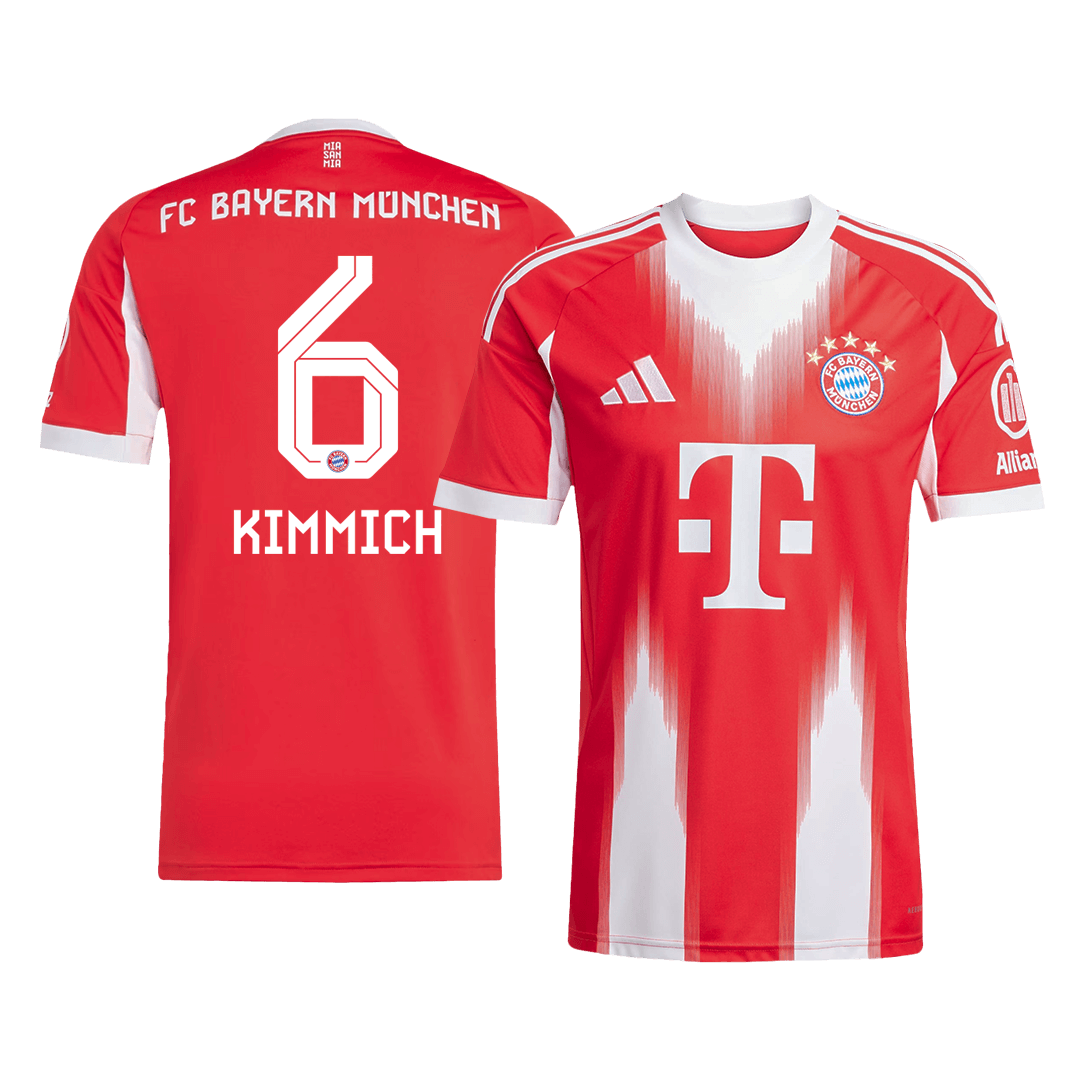KIMMICH #6 Bayern Munich
 Otthon Futball Mez 2025/26 Piros
