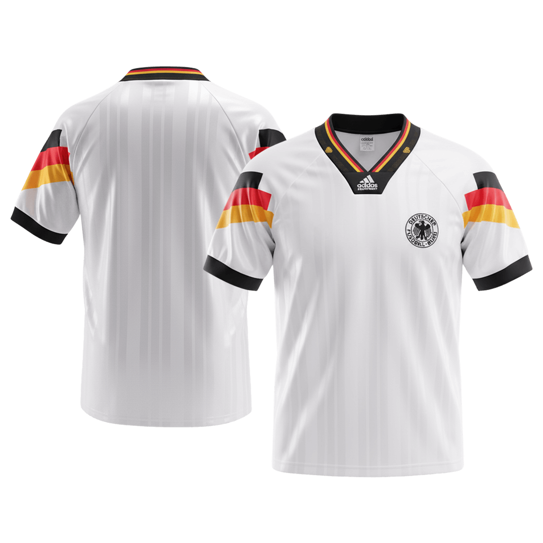 Germany Hazai Retro Futball Mez 1992 Fehér