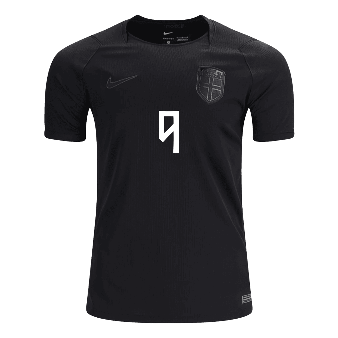 BRAUT HAALAND #9 Norvégia Idegenbeli Mez 2026 Fekete