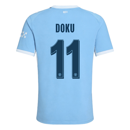 DOKU #11 Manchester City Játékos Verzió Hazai Mez 2026/27 Kék - UCL