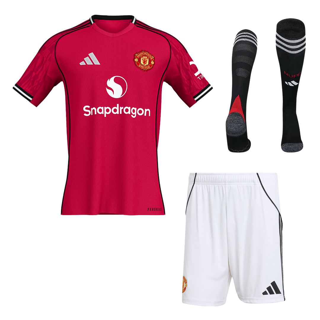 Manchester United Otthon Mez Szett (Mez+Nadrág+Zokni) 2025/26 Piros