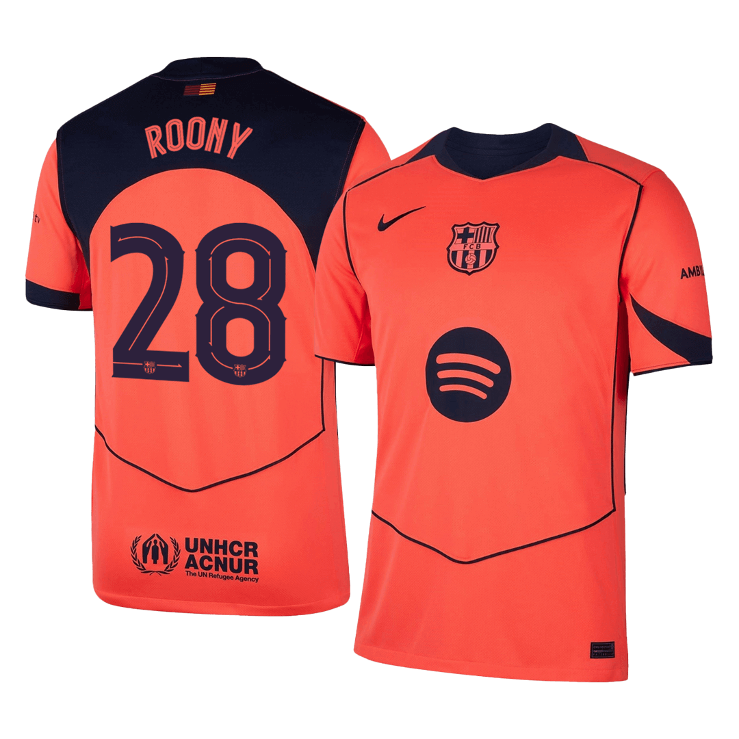 ROONY #28 Barcelona Idegenbeli Harmadik Mez 2025/26 Narancs