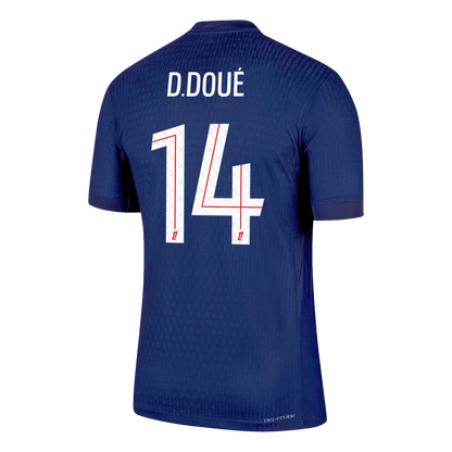 D.DOUÉ #14 Hiteles PSG Otthon Soccer Mez 2025/26 Haditengerészet