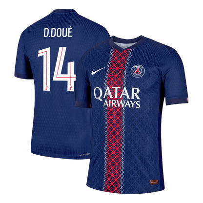 D.DOUÉ #14 Hiteles PSG Otthon Soccer Mez 2025/26 Haditengerészet