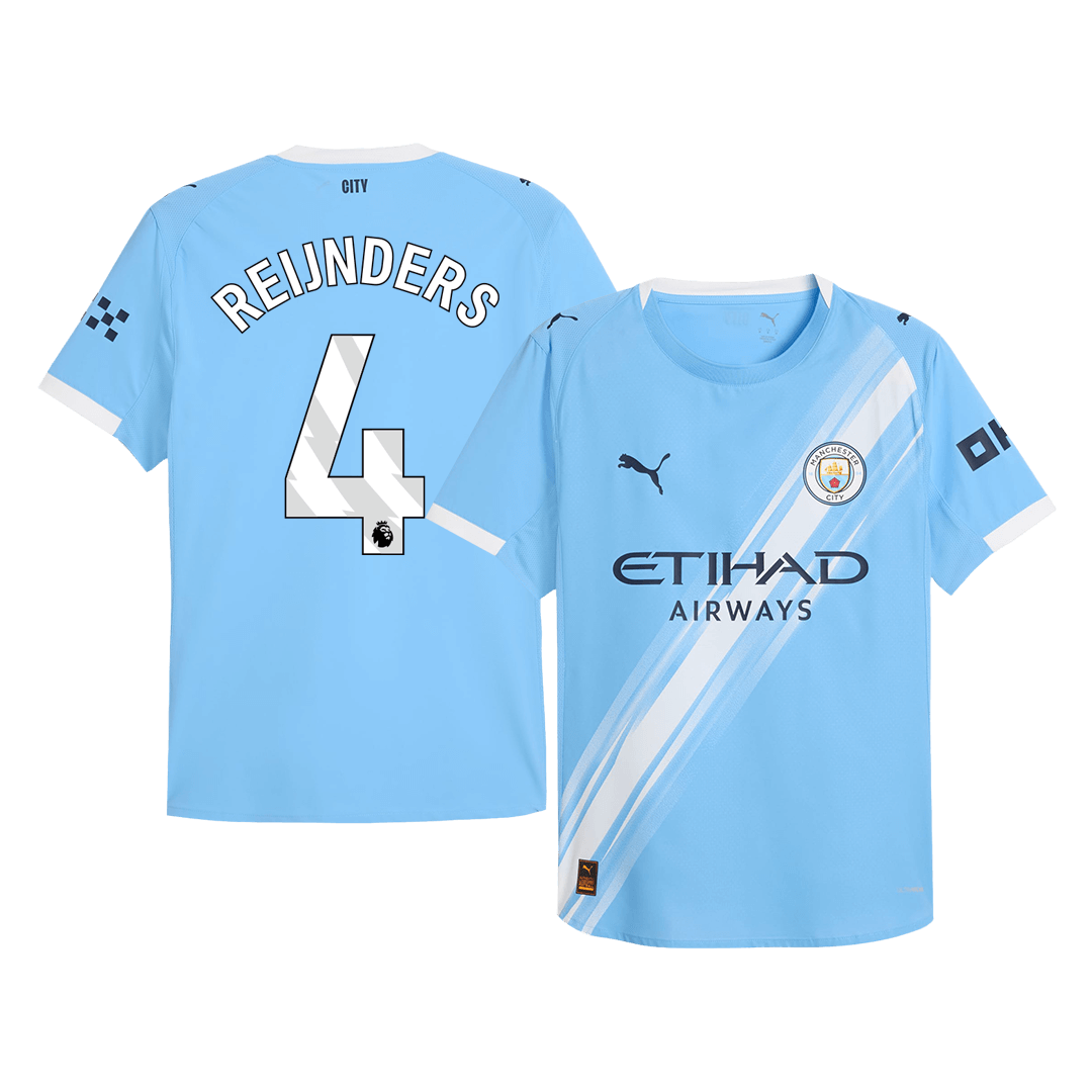 REIJNDERS #4 Manchester City Játékos Otthon Mez 2025/26 Kék