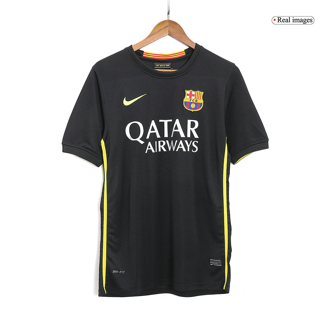 Barcelona Idegenbeli Harmadik Retro Futball Mez 2013/14 Fekete