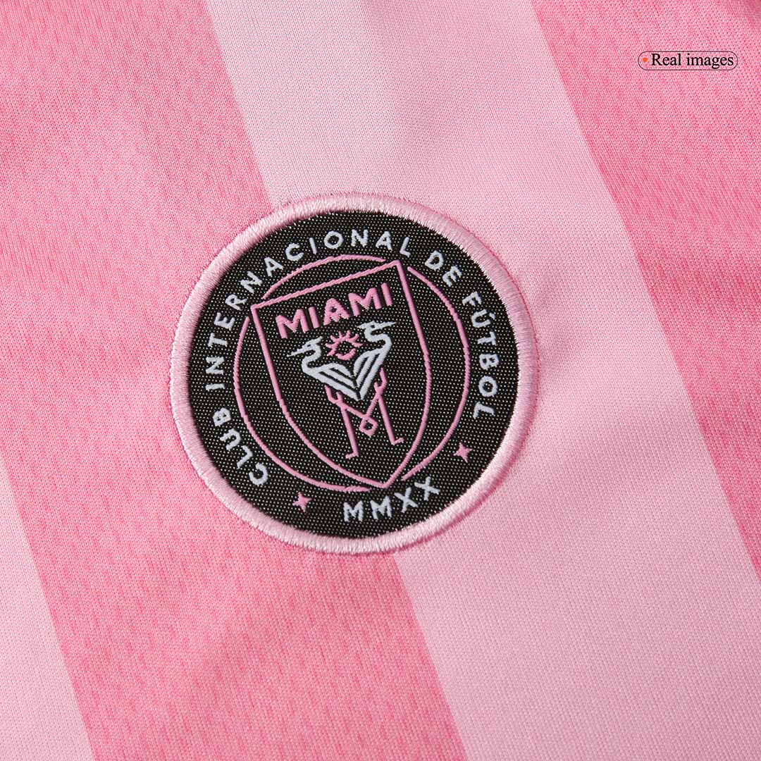 Gyerekek Inter Miami CF Otthoni Soccer Mez Készlet(Mez+Rövidnadrág) 2025 Rózsaszín