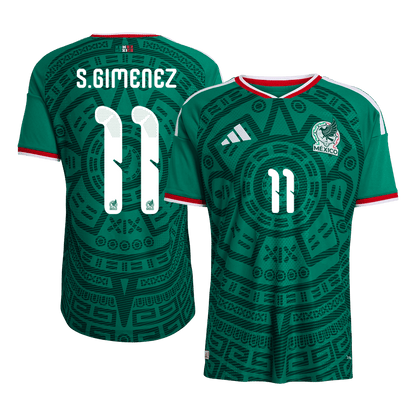 S.GIMENEZ #11 Mexico Játékos Verzió Hazai Mez World Cup 2026 Zöld