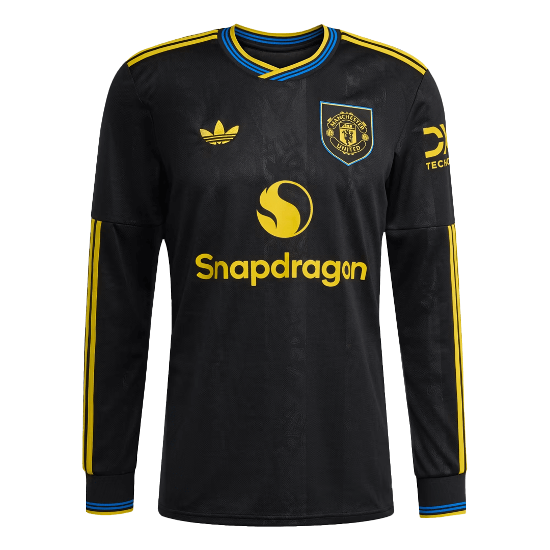 Manchester United Idegen Harmadik Hosszú Ujjú 2025/26 Fekete