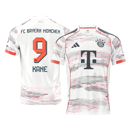 KANE #9 Bayern Munich Idegenbeli Soccer Mez 2025/26 Fehér