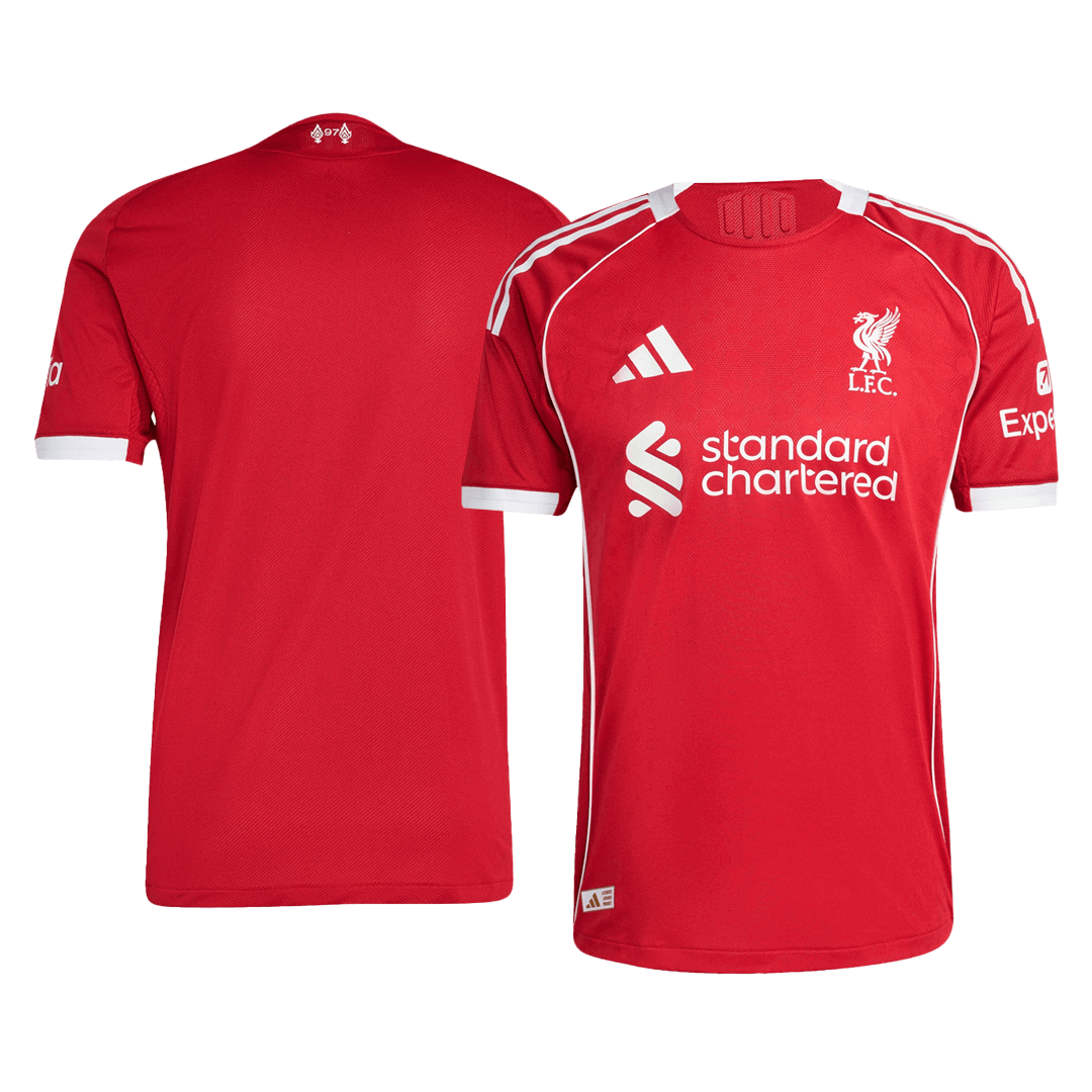 Hiteles Liverpool Otthon Soccer Mez 25/26 Piros