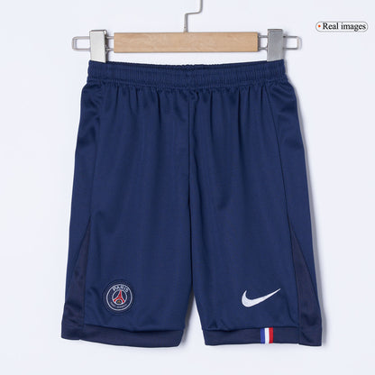 Gyerekek PSG Otthon Soccer Mez Készlet(Mez+Rövidnadrág) 2025/26 Haditengerészet
