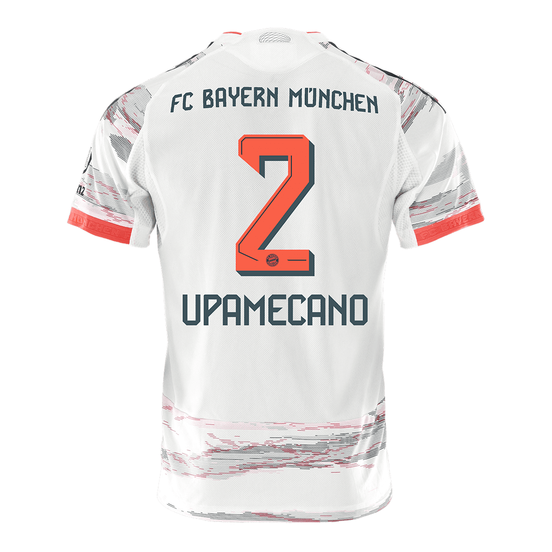UPAMECANO #2 Bayern Munich Játékos Idegenbeli Mez 2025/26 Fehér