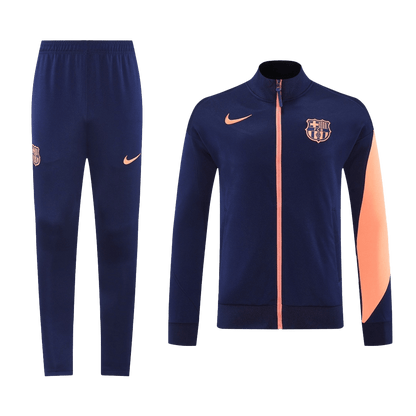 Barcelona Kabát Szett (Dzseki + Nadrág) Edzés Dzseki 2025/26 Sötétkék & Narancs