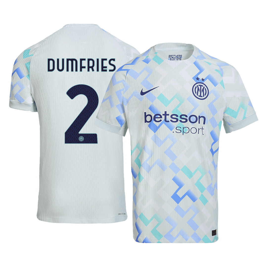 DUMFRIES #2 Inter Milan Játékos Idegenbeli Mez 2025/26 Kék