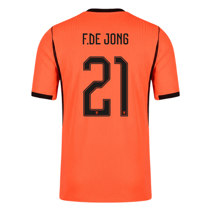 F.DE JONG #21 Netherlands Játékos Verzió Hazai Mez Világbajnoki 2026 Narancs