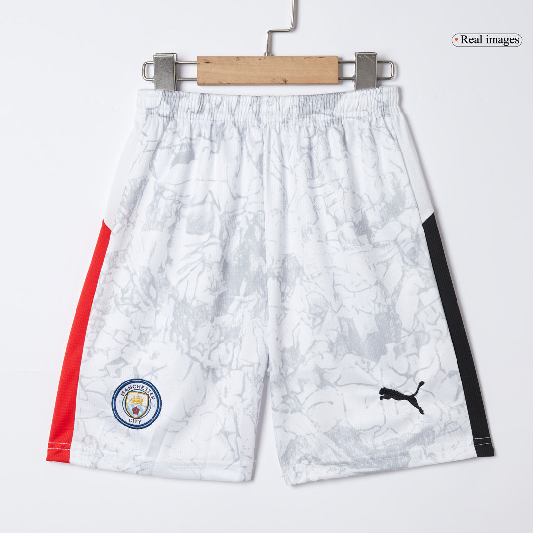 Gyerekek Manchester City KidSuper Soccer Mez Készlet(Mez+Rövidnadrág) 2025/26 Fehér - Club World Cup
