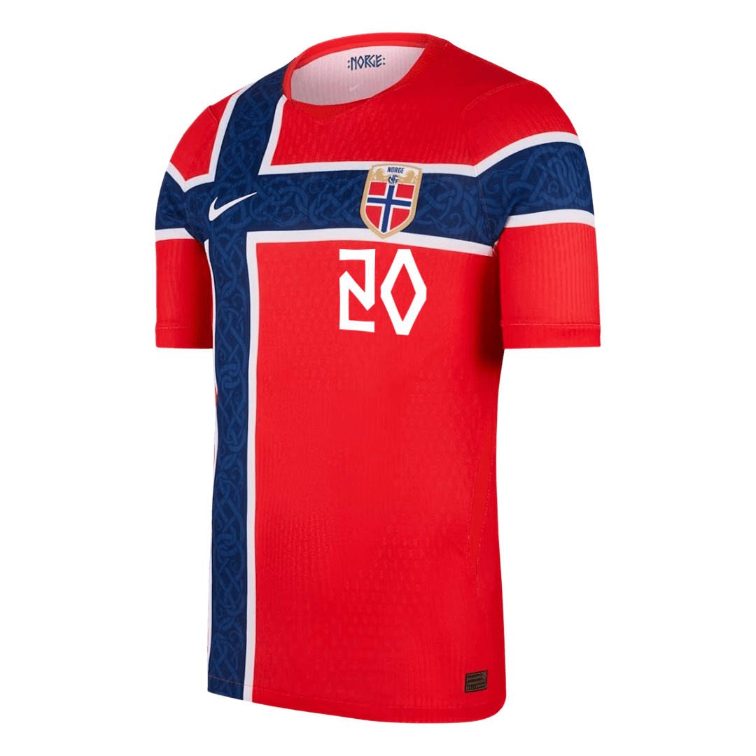 NUSA #20 Norway Játékos Verzió Hazai Világbajnoki Mez 2026 Piros