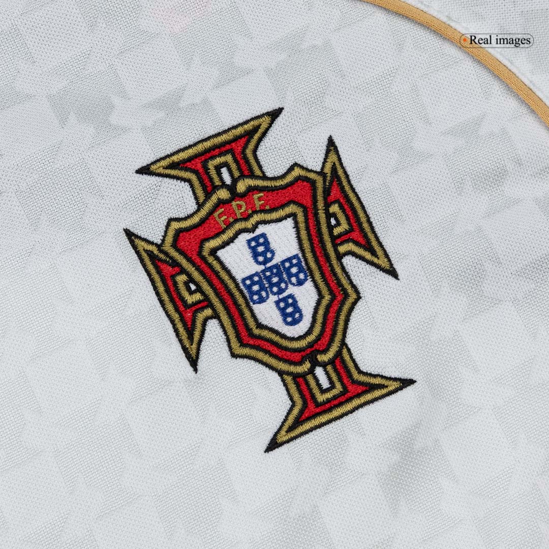 Portugal Idegenbeli Retro Futball Mez 2004 Fehér