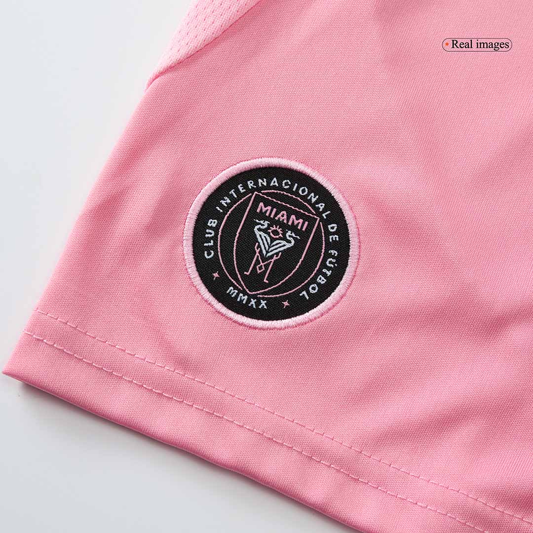 Gyerekek Inter Miami CF Otthoni Soccer Mez Készlet(Mez+Rövidnadrág) 2025 Rózsaszín