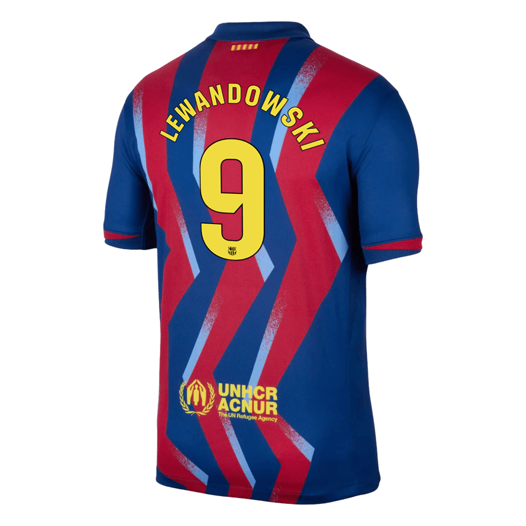 LEWANDOWSKI #9 Barcelona Negyedik  Mez 2025/26 Piros&Kék
