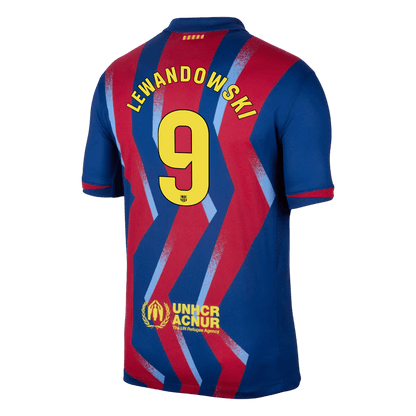 LEWANDOWSKI #9 Barcelona Negyedik  Mez 2025/26 Piros&Kék