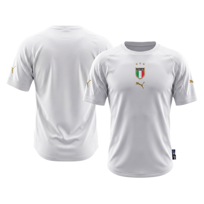 Italy Idegenbeli Retro Futball Mez 2004 Fehér