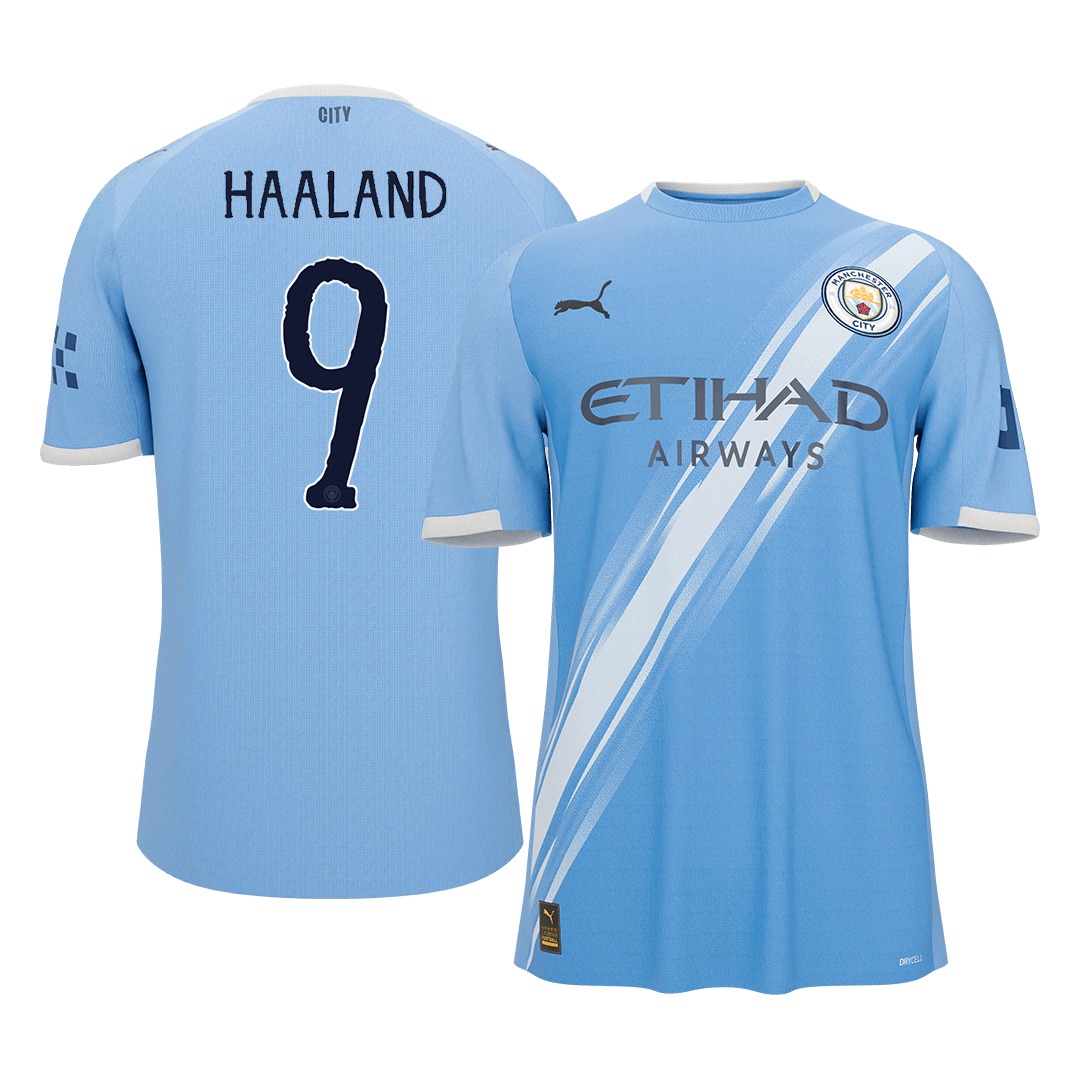 HAALAND #9 Manchester City Otthoni Futball Mez 2025/26 Kék