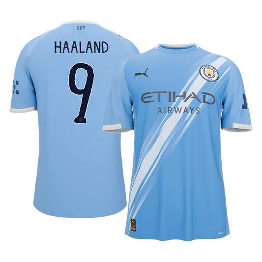 HAALAND #9 Manchester City Otthoni Futball Mez 2025/26 Kék