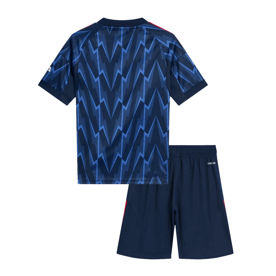 Gyerekek Arsenal Idegenbeli Soccer Mez Készlet(Mez+Rövidnadrág) 2025/26 Kék