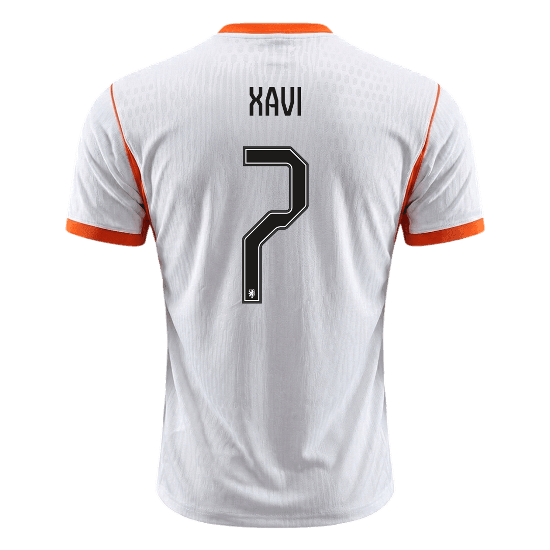 XAVI #7 Netherlands Játékos Verzió Idegenbeli Mez Világbajnoki 2026 Fehér