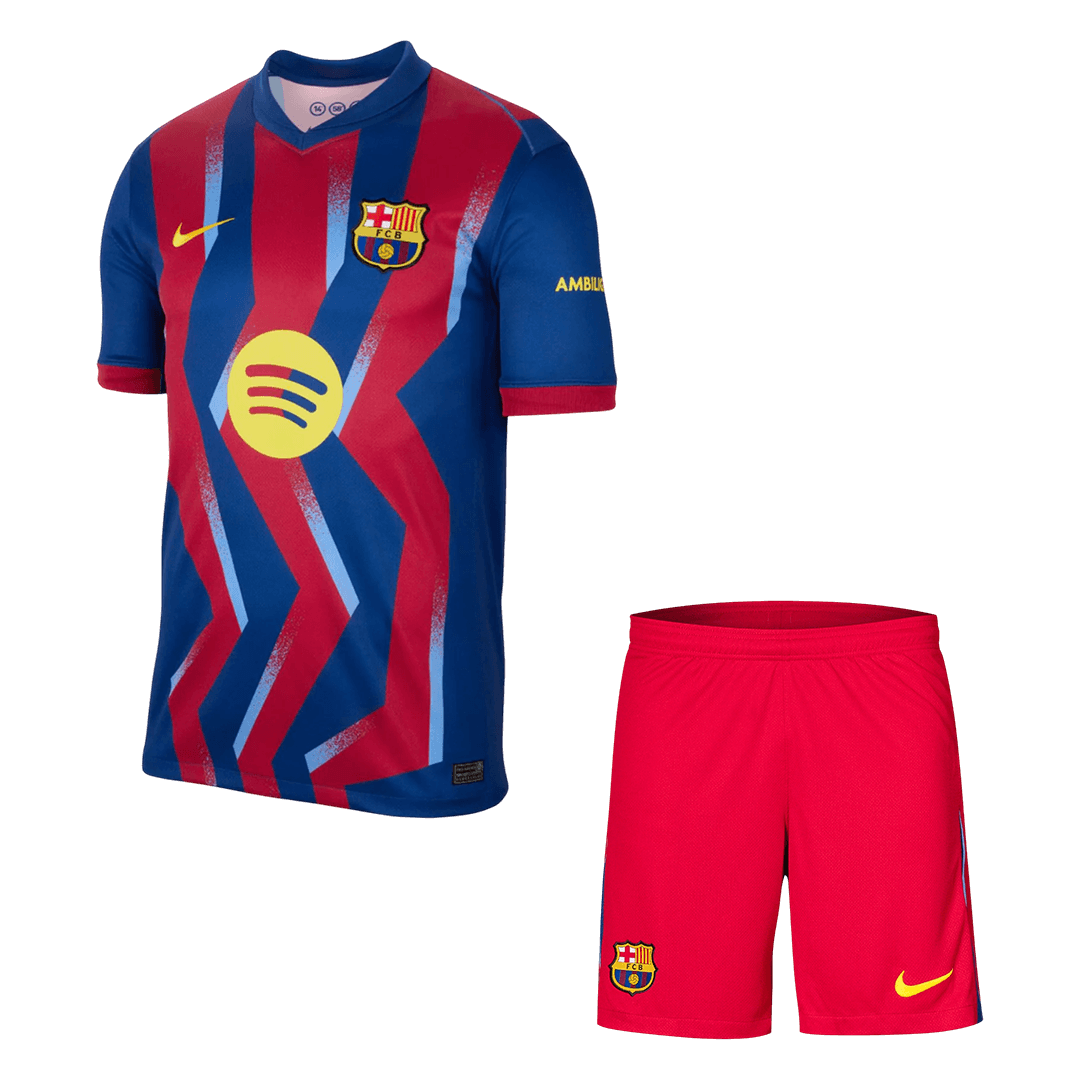 Barcelona Negyedik Mez Szett (Mez+Nadrág) 2025/26 Piros&Kék