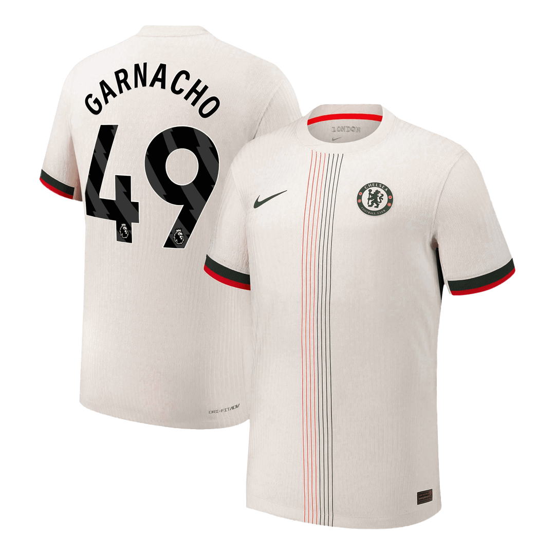 GARNACHO #49 Chelsea Játékos Idegenbeli Mez 2025/26 Fehér