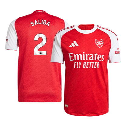 SALIBA #2 Arsenal Játékos Otthon Mez 2025/26 Piros