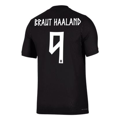 BRAUT HAALAND #9 Norvégia Játékos Verzió Idegenbeli Mez Világbajnoki 2026 Fekete